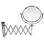 Windisch 99148 Wall Mounted Brass Extendable Double Face 3x, 5x, 5xop, or 7xop Magnifying Mirror